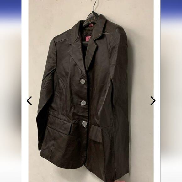 EXCELLED COLLECTION NWT WOMENS SIZE SMALL LEATHER JACKET COAT - Picture 3 of 11